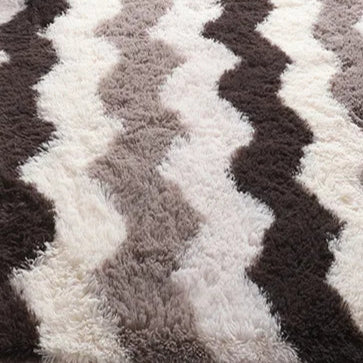 Tapis moelleux stries de café