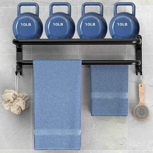 Porte-serviettes pliable avec crochets – design moderne et gain de place