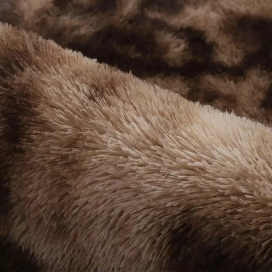 Tapis moelleux brun nuancé