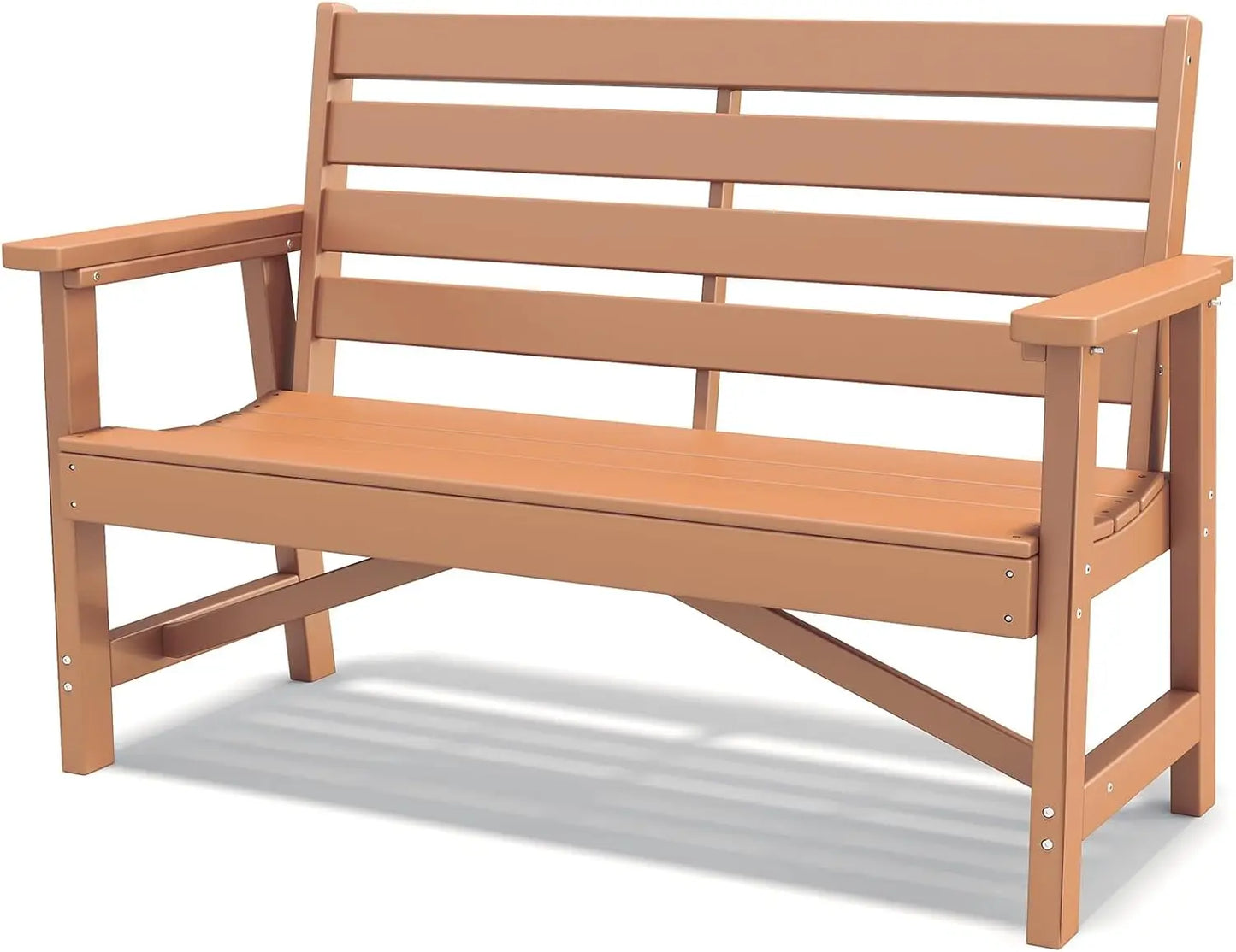 Banc d’extérieur moderne en HDPE – Banc de jardin résistant aux intempéries pour terrasse, parc, balcon ou jardin