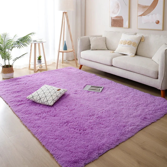 Tapis moelleux violet