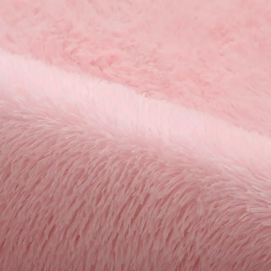Tapis moelleux rose clair
