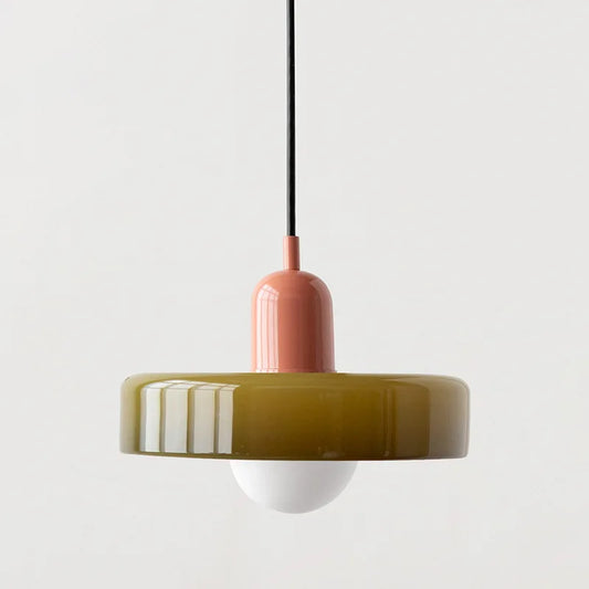 Lampe Suspendue en Verre Bauhaus - Élégance Rétro et Modernité