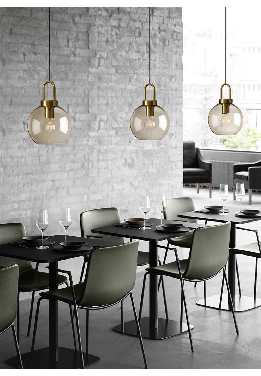 Suspension en Verre Nordique – Luminaire Moderne pour Loft et Décoration Industrielle