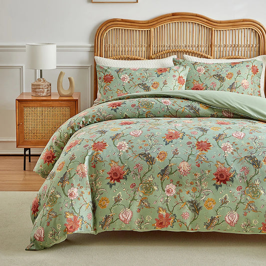 Parure de Housse de Couette 3 Pièces – Style Pastoral, Douceur Toutes Saisons