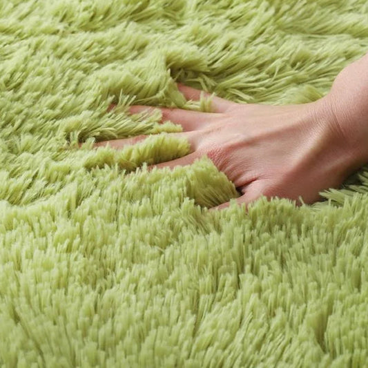 Tapis moelleux vert