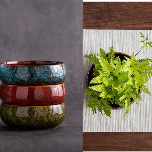 Jardinière en céramique émaillée pour lotus – bassin décoratif intérieur et extérieur