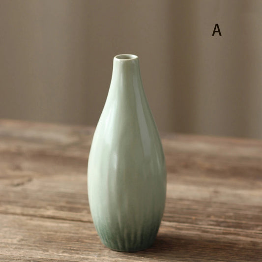 Vase "Celeste" en céramique et porcelaine