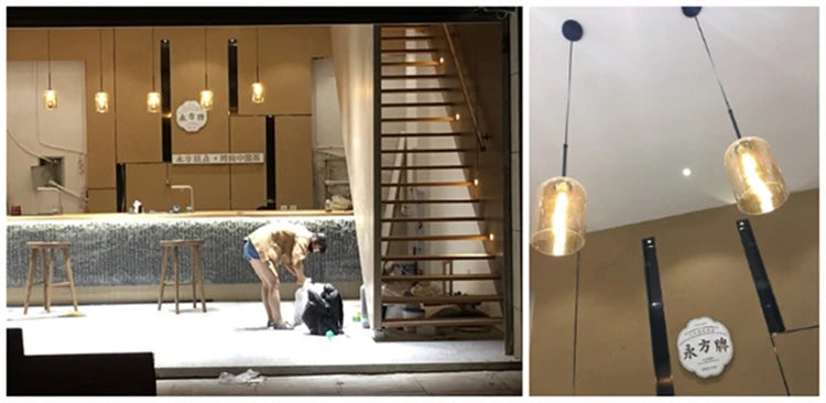 Suspension Nordique Postmoderne en Verre Double – Élégance et Lumière Contemporaine