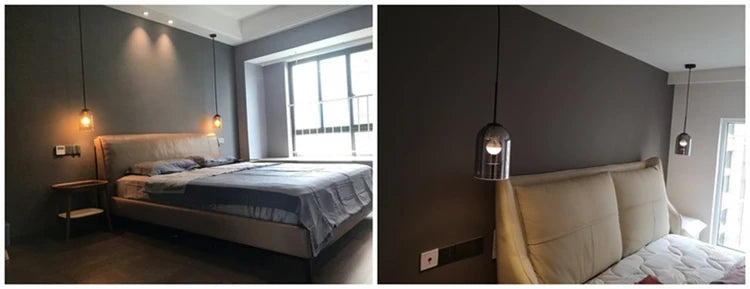 Suspension Nordique Postmoderne en Verre Double – Élégance et Lumière Contemporaine