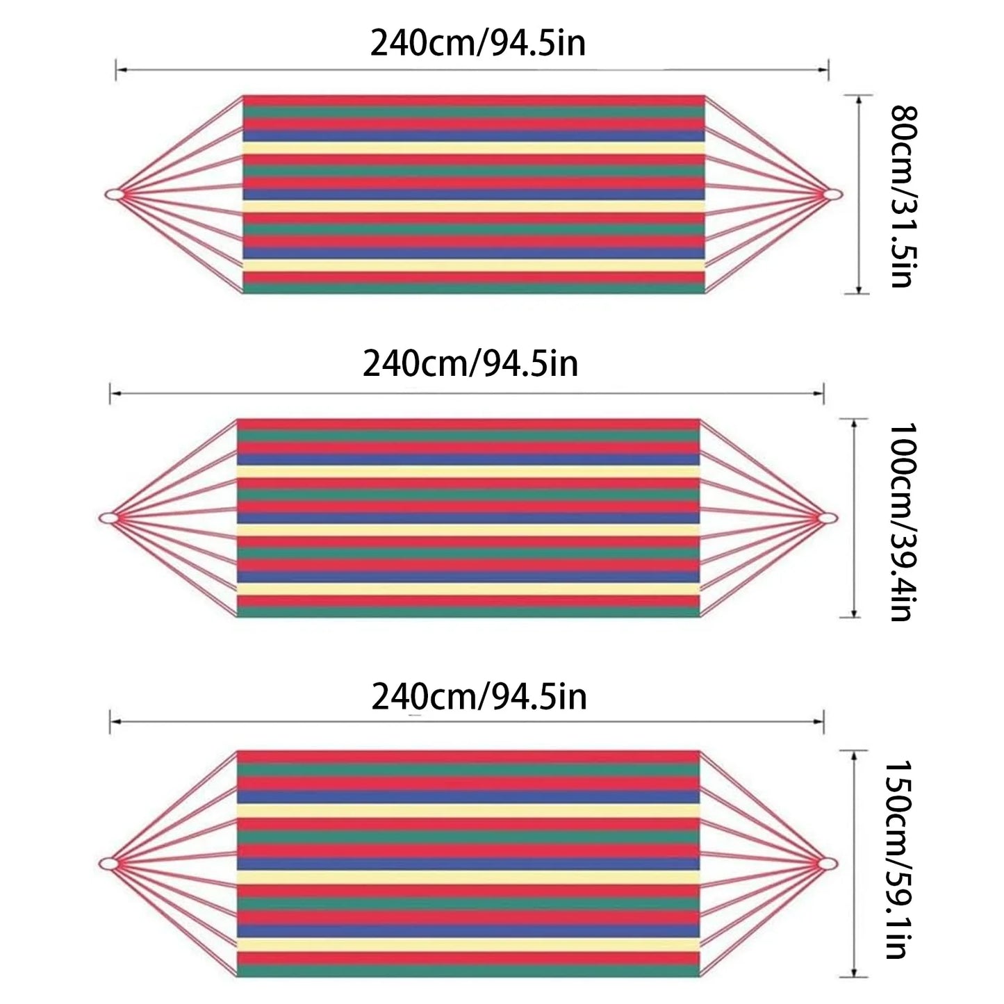 Hamac Double pour 2 Personnes en Coton avec Sangles pour Arbres – Parfait pour Jardin, Patio et Intérieur