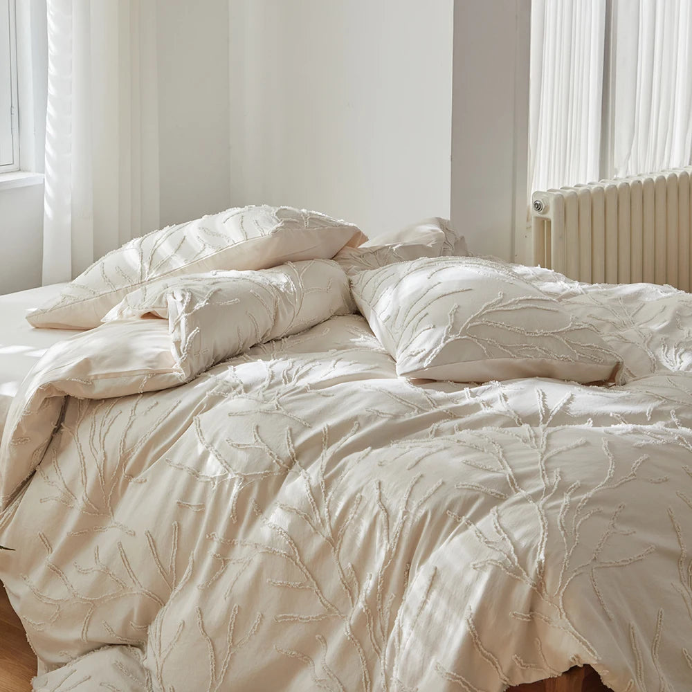 Housse de Couette Relief Tufté – Design Branches