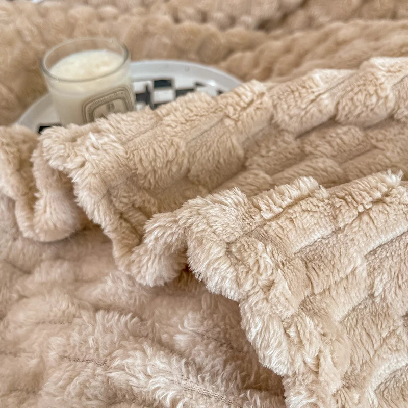 Couverture en Polaire Corail