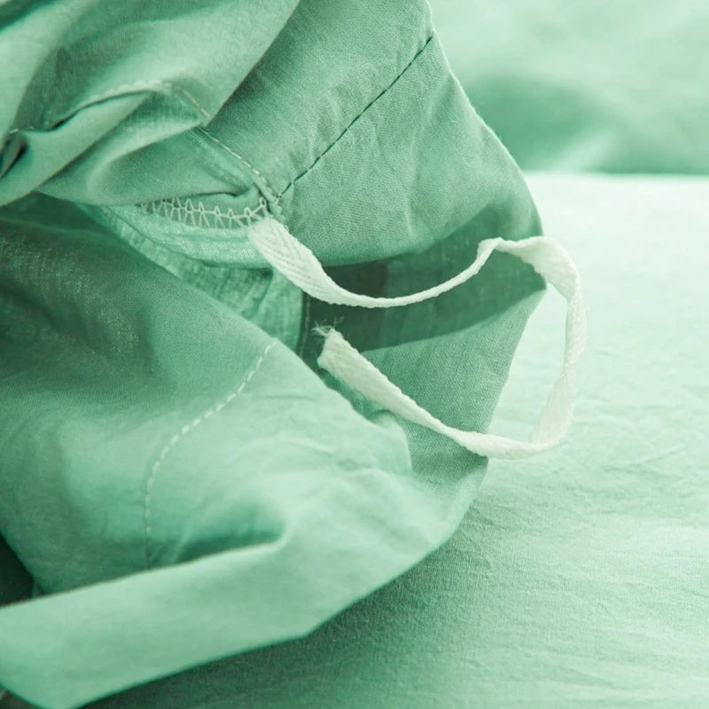 Housse de Couette Uni Twist 100 % Coton – Ensemble 3 Pièces Toutes Saisons