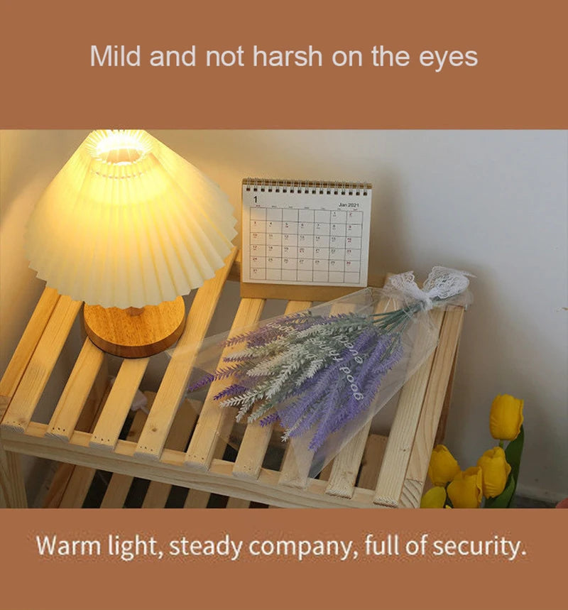 Lampe de Table Plissée Nordique DIY – Lumière d’Ambiance