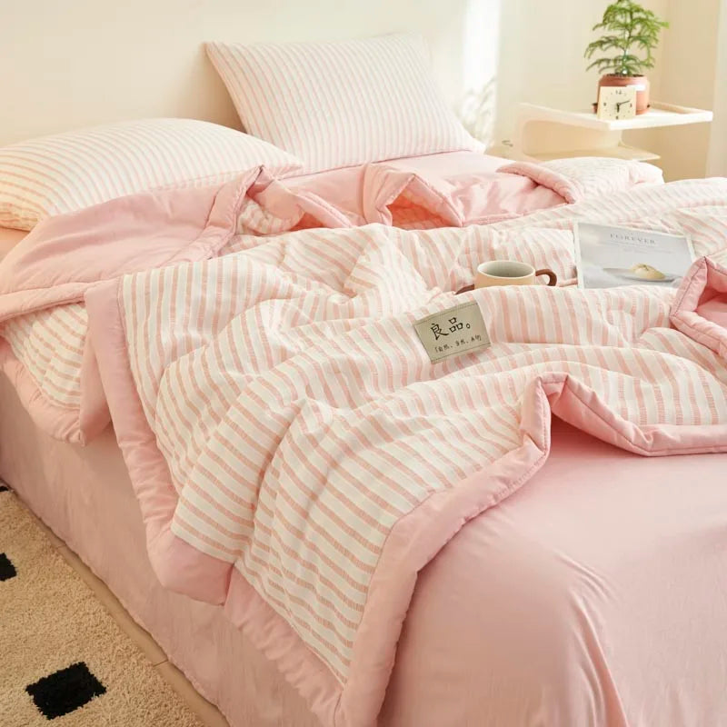 Couette d'Été Style Japonais à Rayures