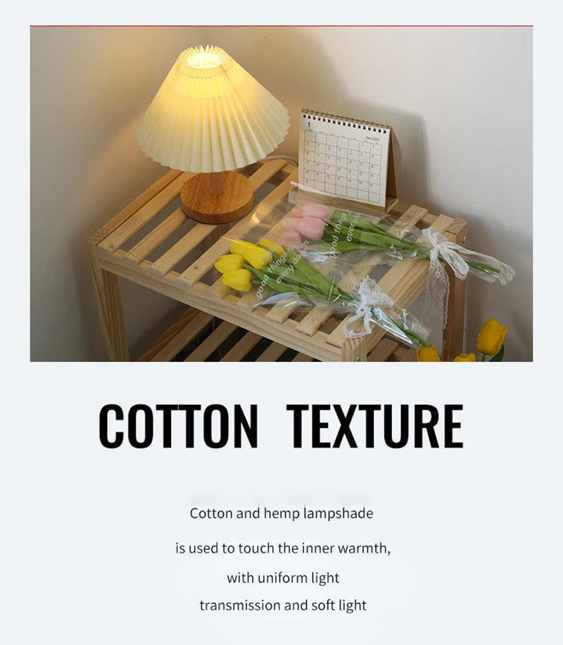 Lampe de Table Plissée Nordique DIY – Lumière d’Ambiance