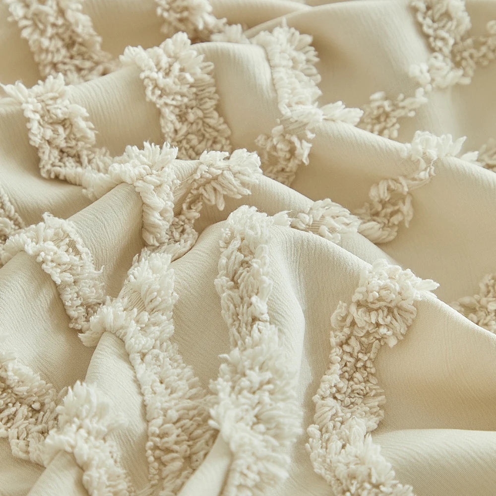 Parure de Housse de Couette Tuftée 3 Pièces