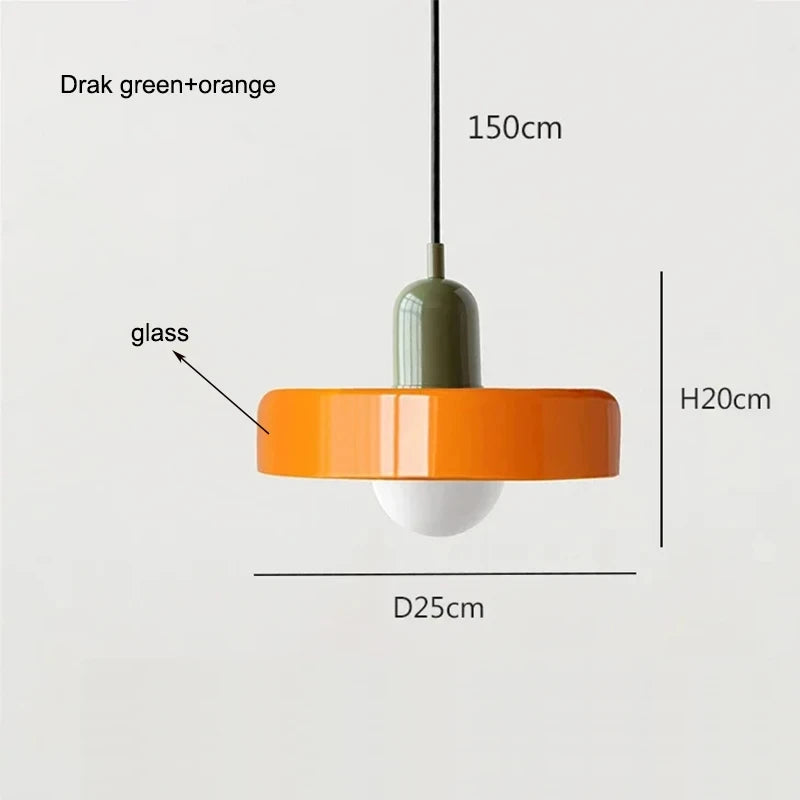 Lampe Suspendue en Verre Bauhaus - Élégance Rétro et Modernité