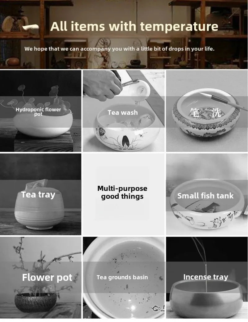 Jardinière en céramique émaillée pour lotus – bassin décoratif intérieur et extérieur