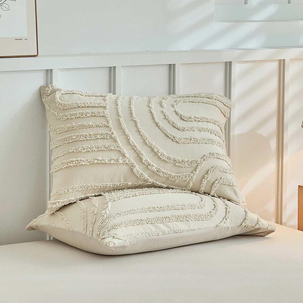 Parure de Housse de Couette Tuftée 3 Pièces