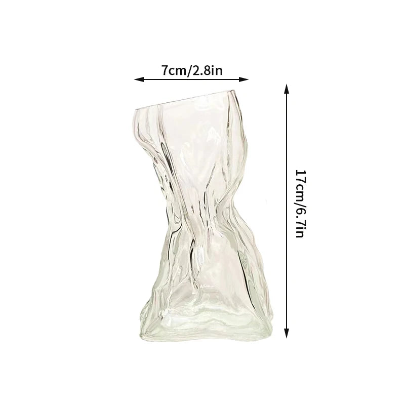 Vase en Verre Rétro – Élégance Moderne et Décoration Créative