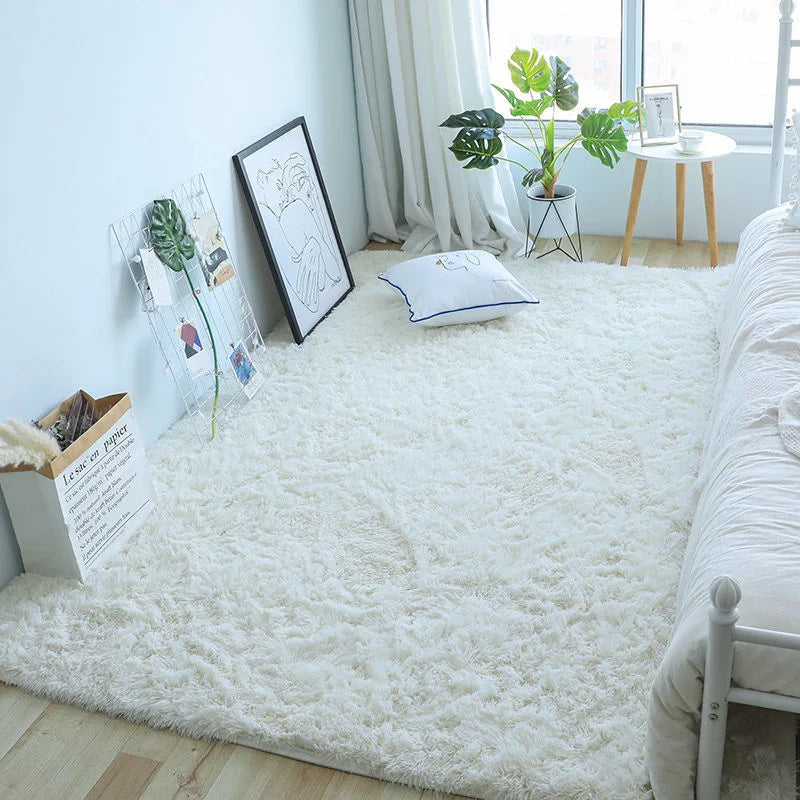 Tapis moelleux blanc