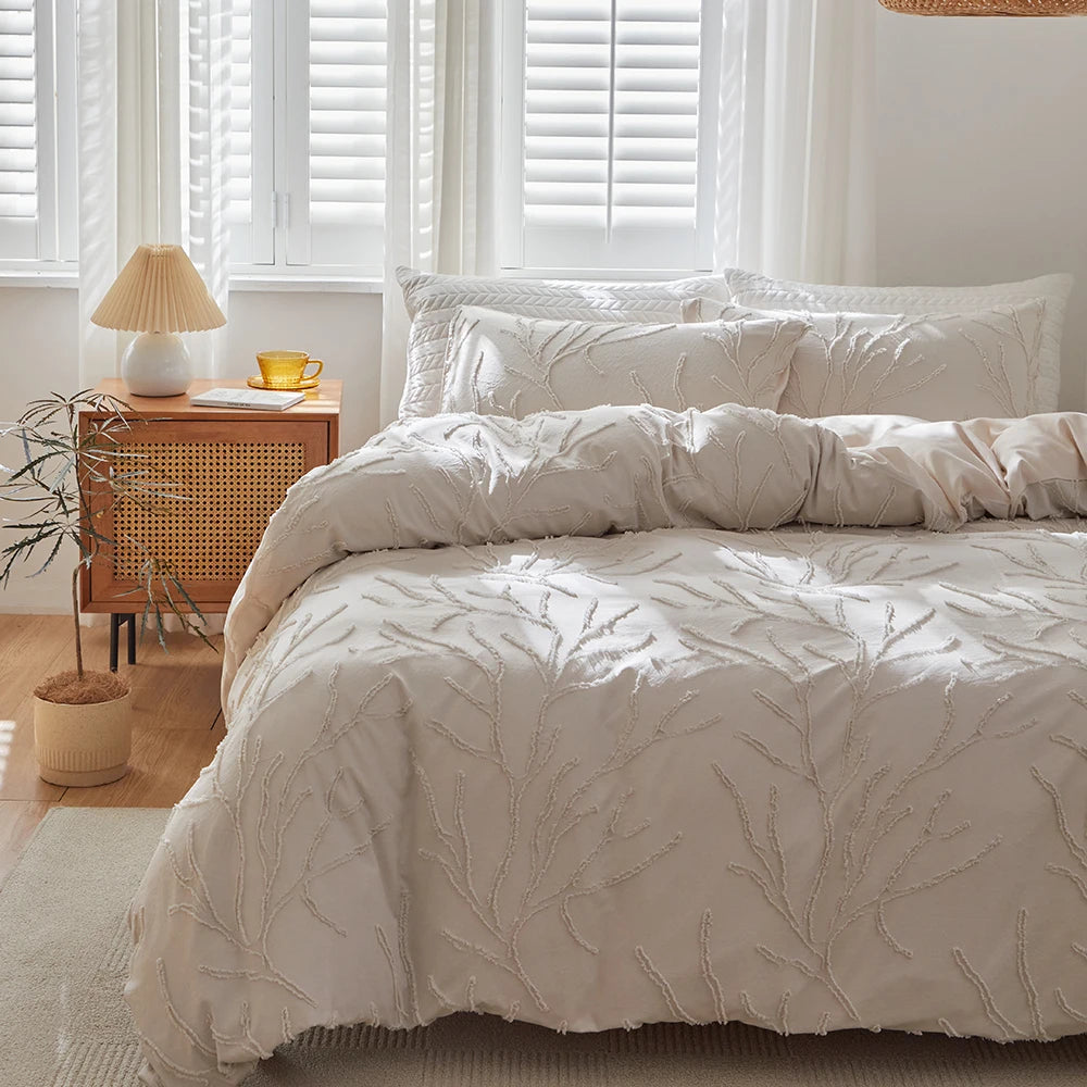 Housse de Couette Relief Tufté – Design Branches