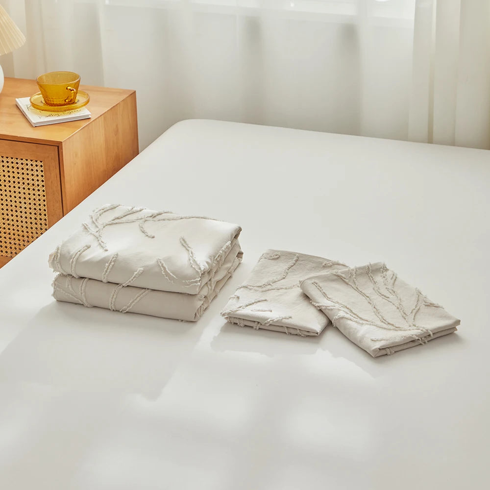 Housse de Couette Relief Tufté – Design Branches