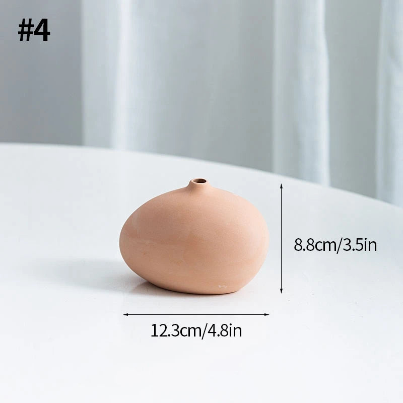Vase Nordique en Céramique - Simple & Moderne pour Fleurs Sèches ou Naturelles