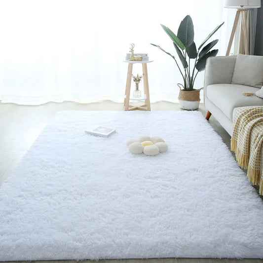 Tapis moelleux blanc