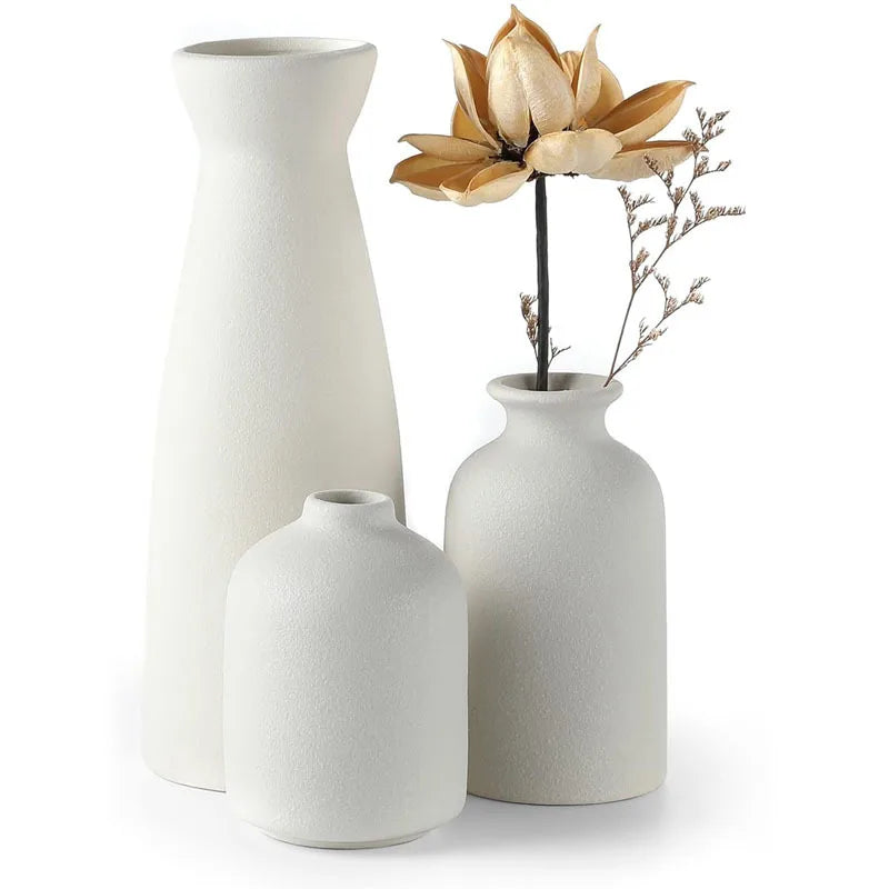 Ensemble de 3 Vases Bohèmes en Céramique