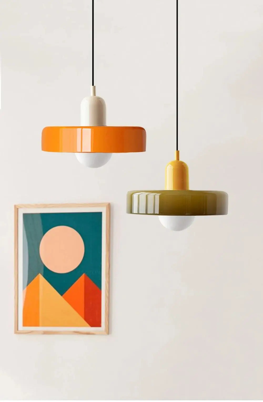 Lampe Suspendue en Verre Bauhaus - Élégance Rétro et Modernité