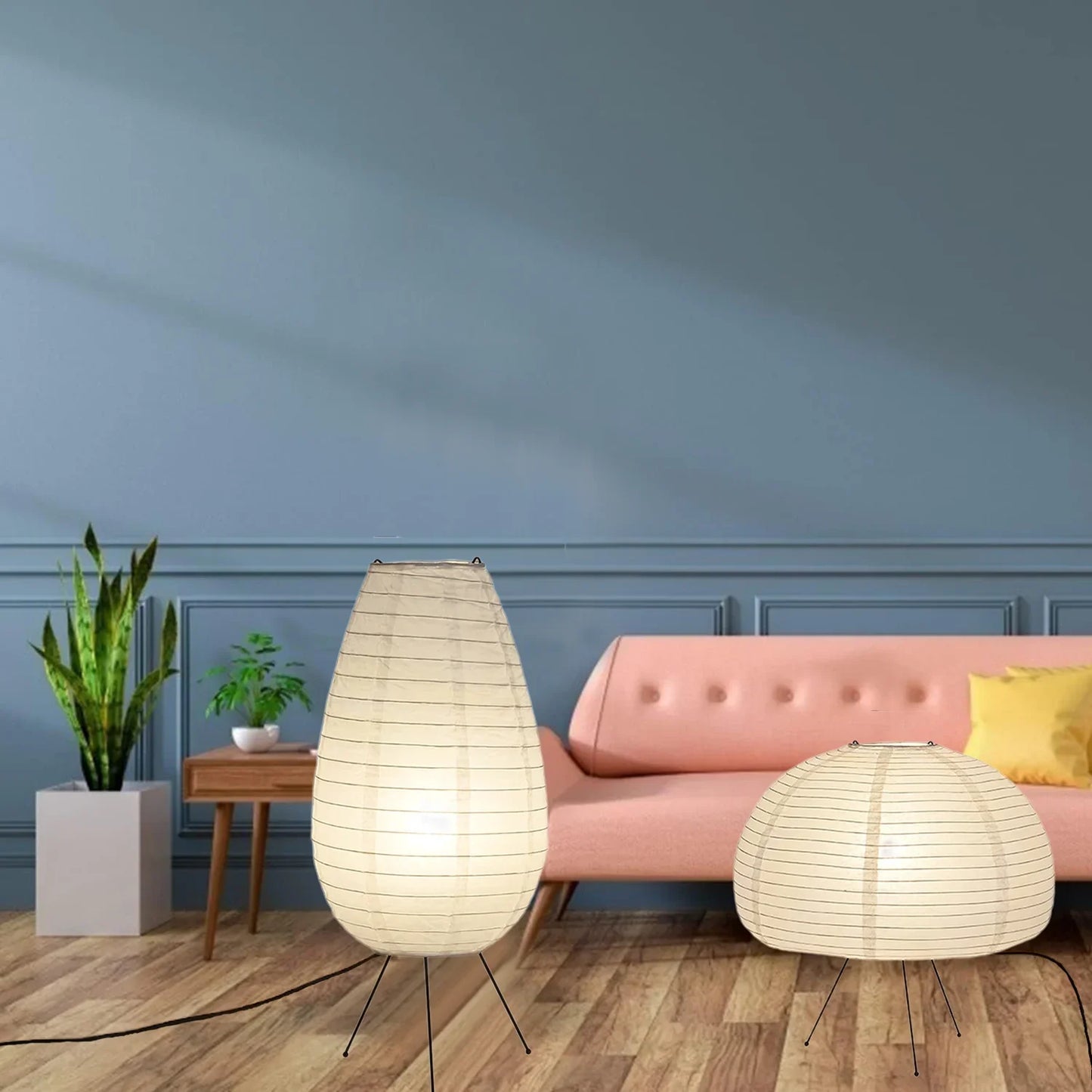 Lampe sur Pied en Papier de Riz – Élégance et Ambiance Zen