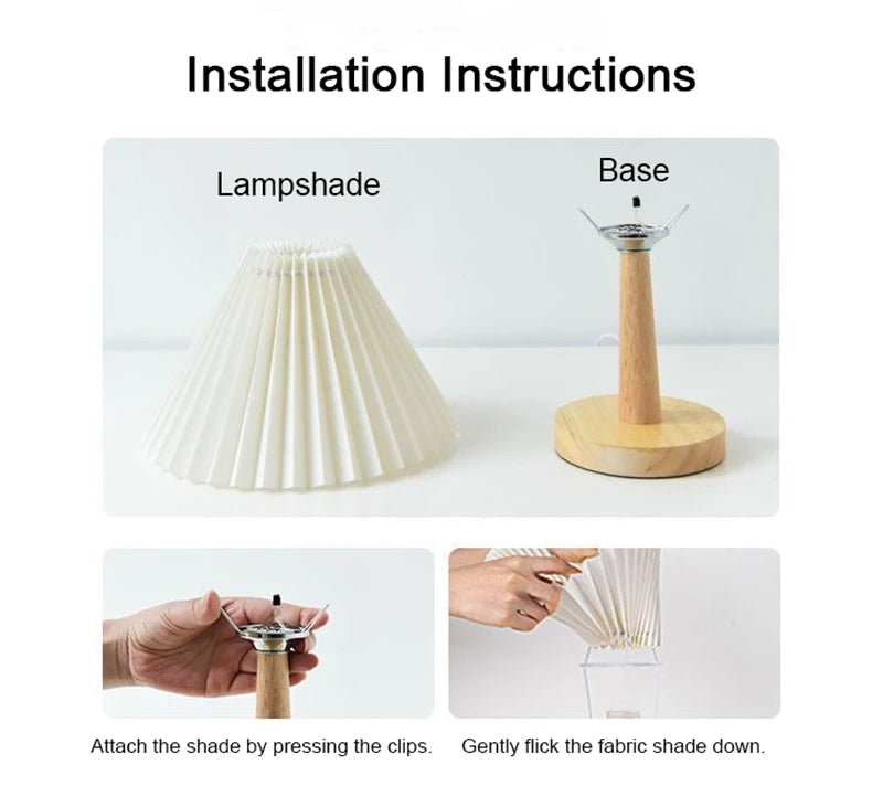 Lampe de Table Plissée Nordique DIY – Lumière d’Ambiance