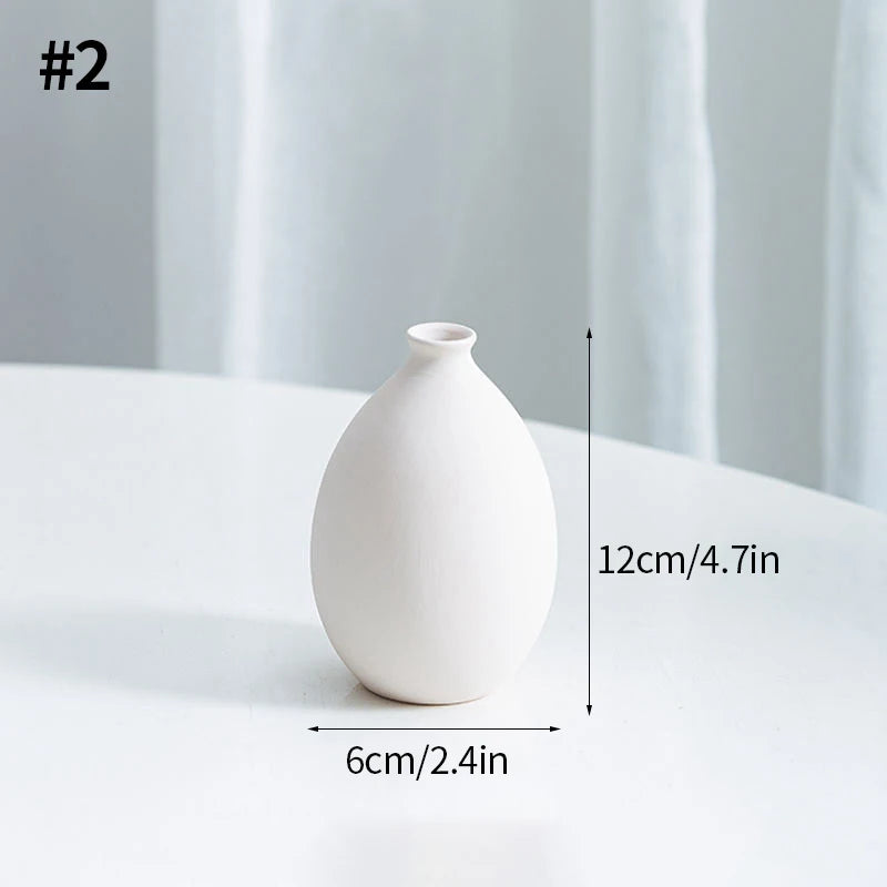 Vase Nordique en Céramique - Simple & Moderne pour Fleurs Sèches ou Naturelles