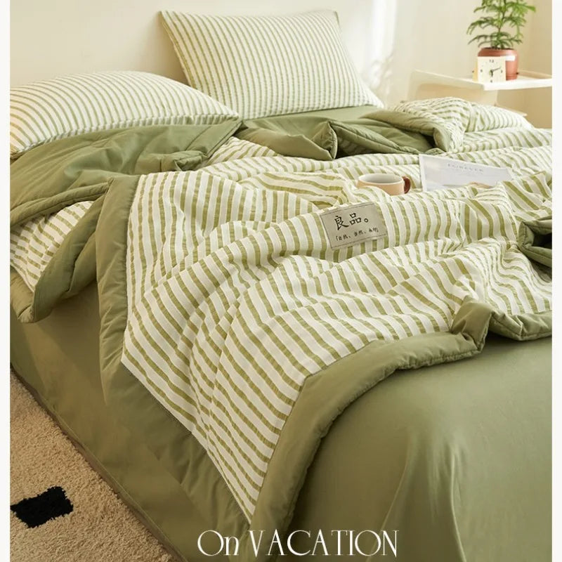 Couette d'Été Style Japonais à Rayures