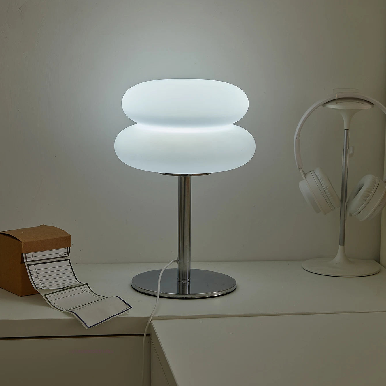 Lampe de Chevet Moderne – Style Crémeux avec Gradation et Éclairage Tricolore