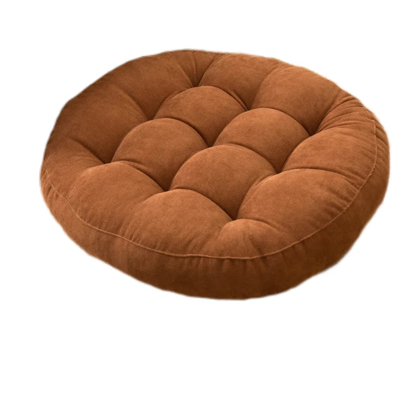 Grand Coussin de Sol Rond – Coussin Épais pour Méditation, Yoga et Assise Confortable