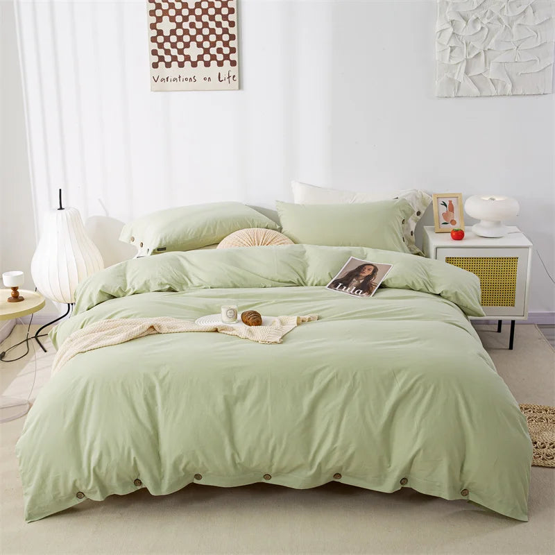 Housse de Couette Uni Twist 100 % Coton – Ensemble 3 Pièces Toutes Saisons