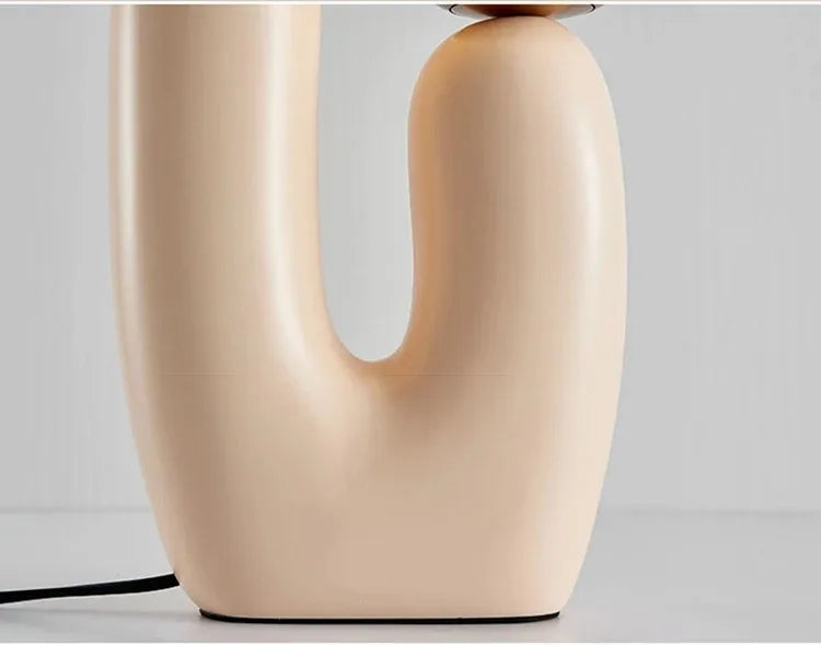 Lampe de Table Double Boule en Verre – Élégance Sculpturale et Lumière Douce