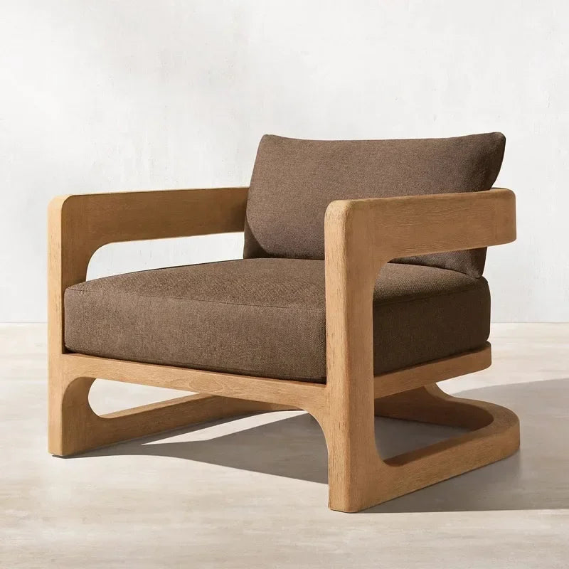 Canapé d’extérieur en teck – Mobilier de jardin nordique haut de gamme pour terrasse, balcon ou villa