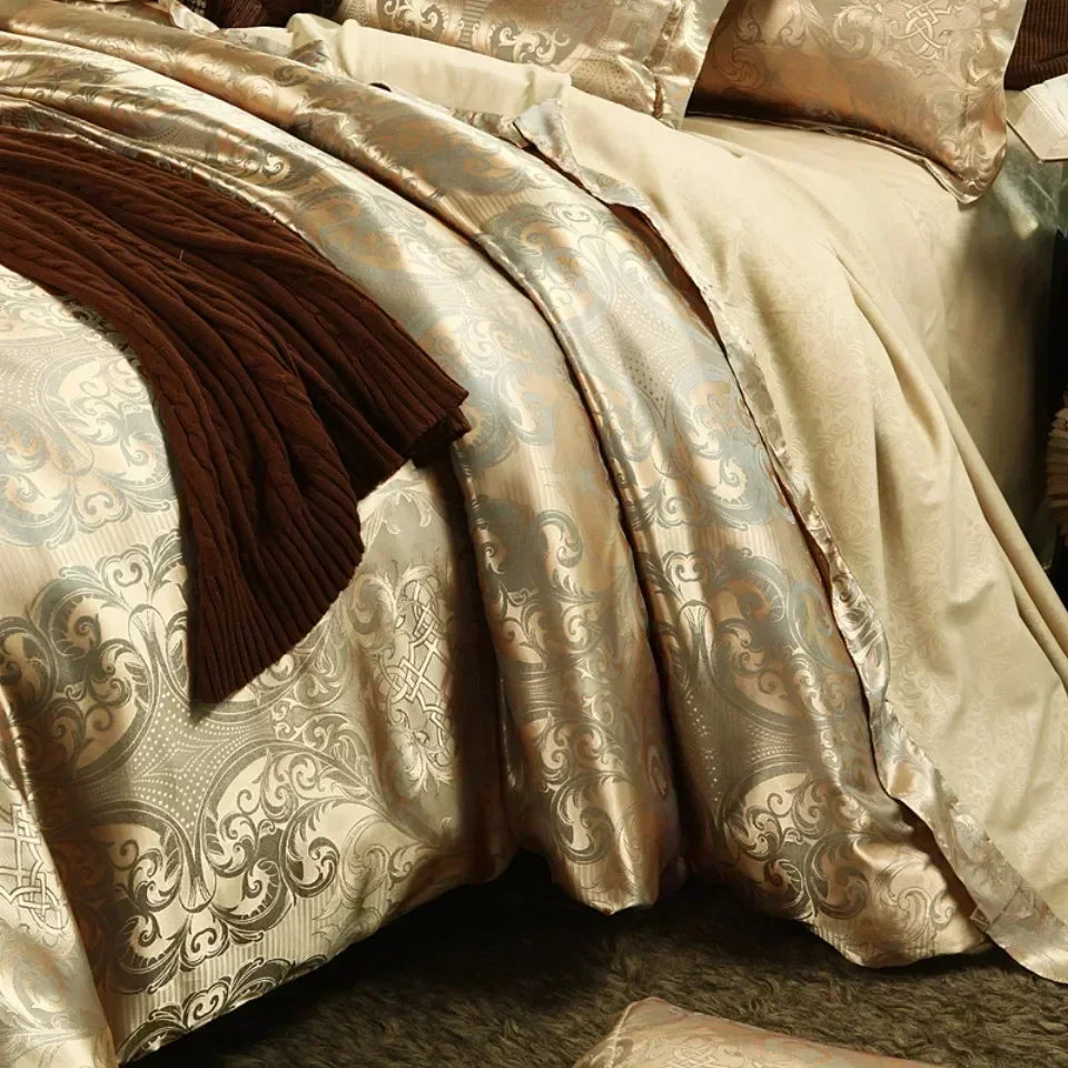 Parure de Lit Jacquard Haut de Gamme – Luxe et Élégance Européenne