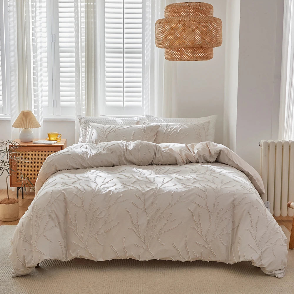 Housse de Couette Relief Tufté – Design Branches