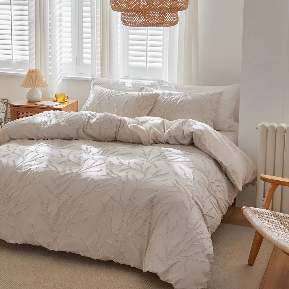 Housse de Couette Relief Tufté – Design Branches