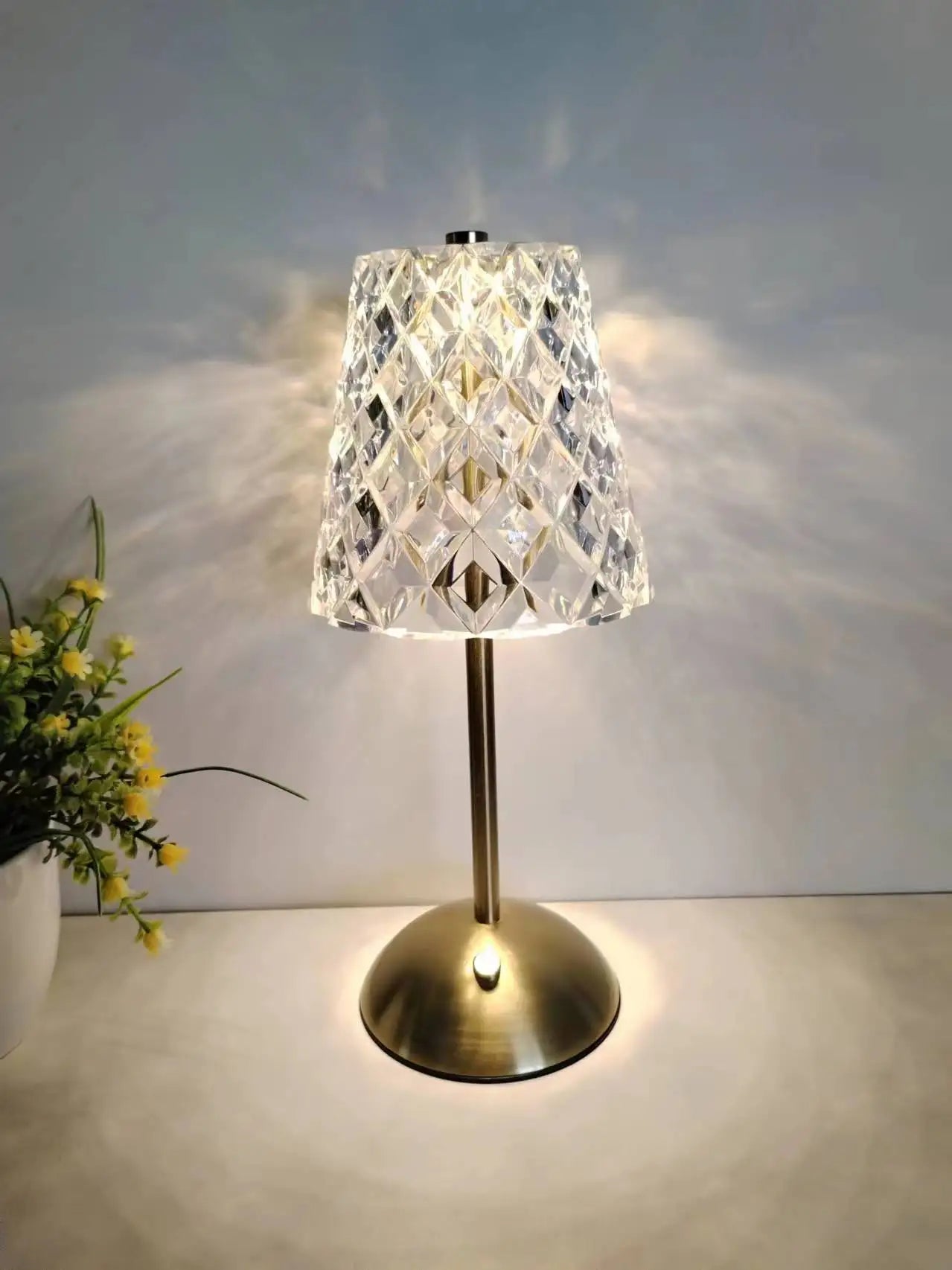 Lampe de Table Cristal LED Rechargeable