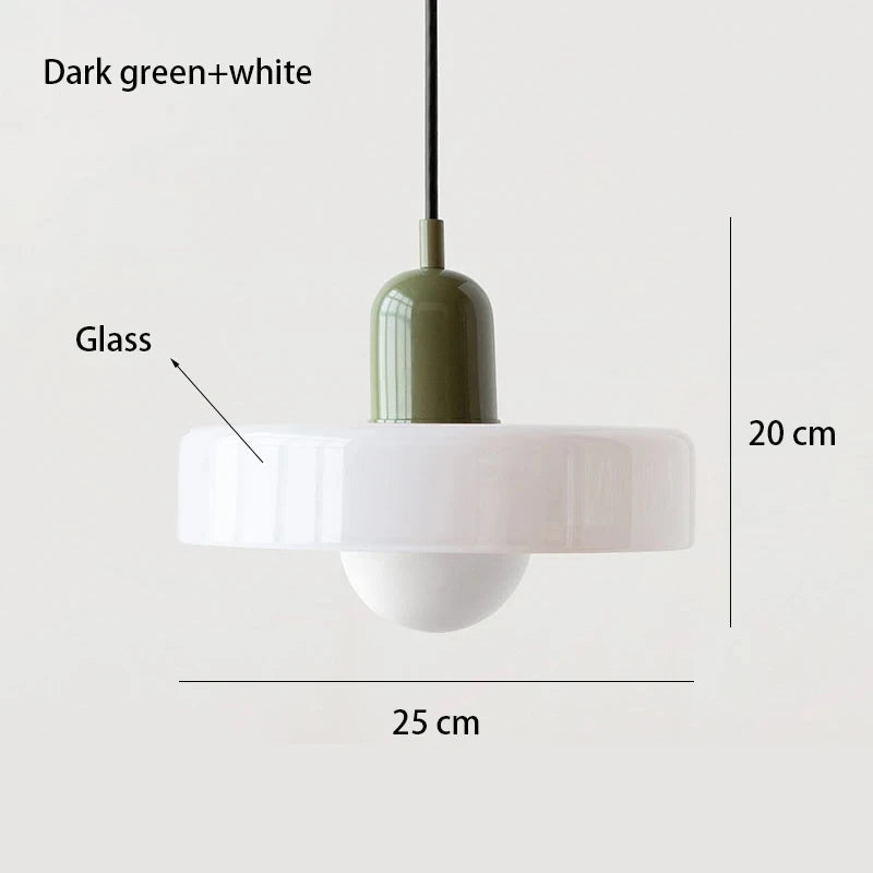 Lampe Suspendue en Verre Bauhaus - Élégance Rétro et Modernité