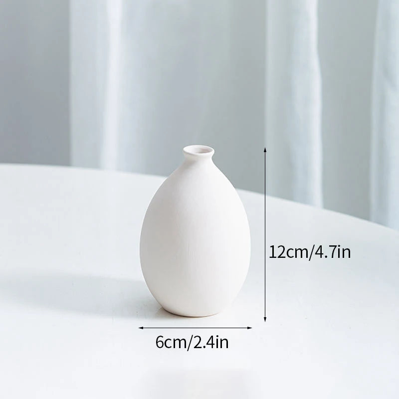 Vase Nordique en Céramique - Simple & Moderne pour Fleurs Sèches ou Naturelles