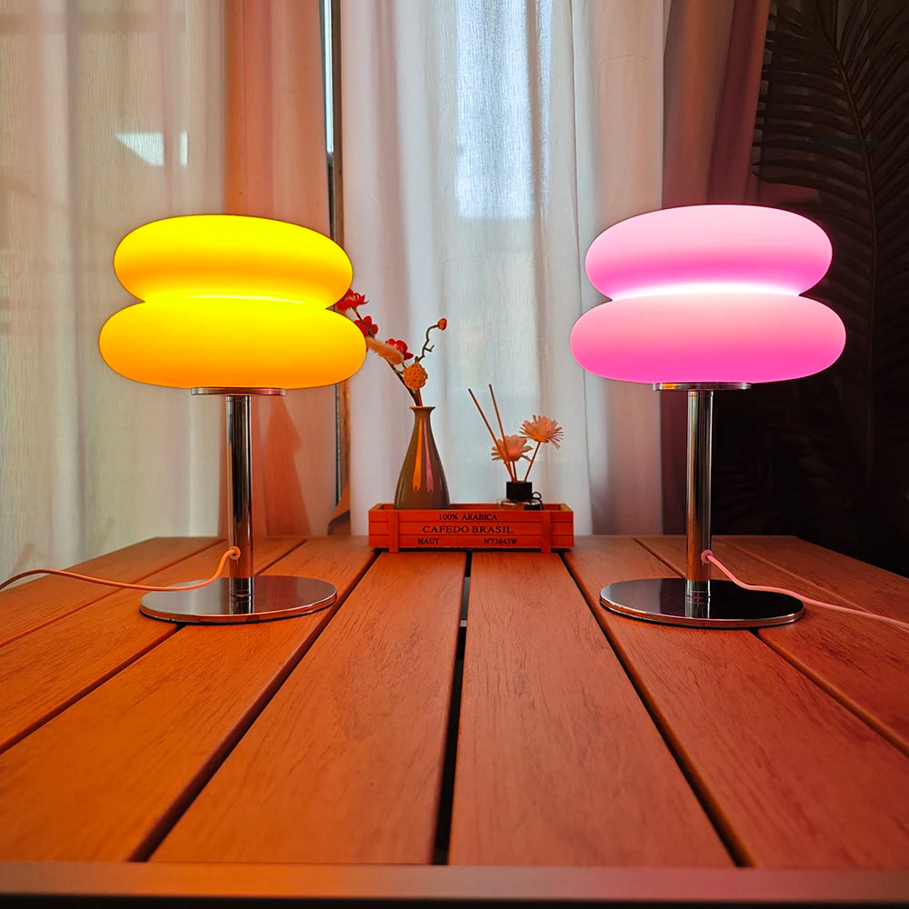 Lampe de Chevet Moderne – Style Crémeux avec Gradation et Éclairage Tricolore