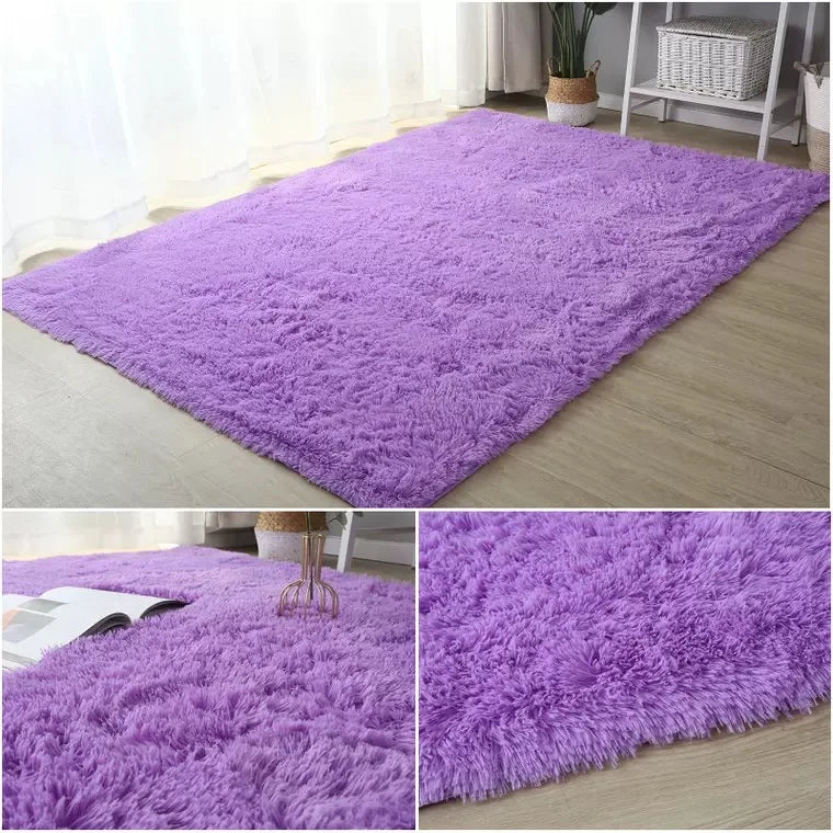 Tapis moelleux violet